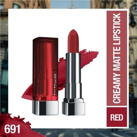 Maybelline Color Sensational Lipstick, Lip Makeup, Matte Finish, Hydrating Lipstick, Nude, Pink, Red, Plum Lip Color, Rich Ruby, 1 Count