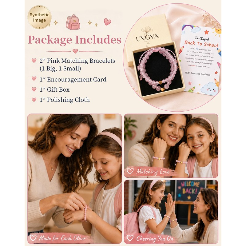 Back to School Mommy and Me Matching Bracelets for First
