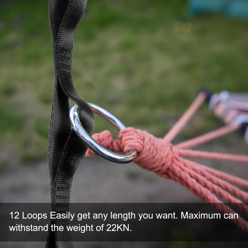 PATIKIL 22KN Adjustable Daisy Chain Yoga Extend Belt 1.8M, 2