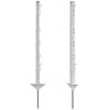 VOSS.farming 20 x Plastic Stakes, 74 cm, White Pasture Fence,