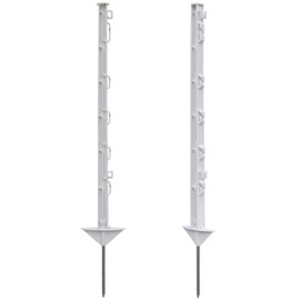 VOSS.farming 20 x Plastic Stakes, 74 cm, White Pasture Fence, Electric Fence, Pasture Fence Post