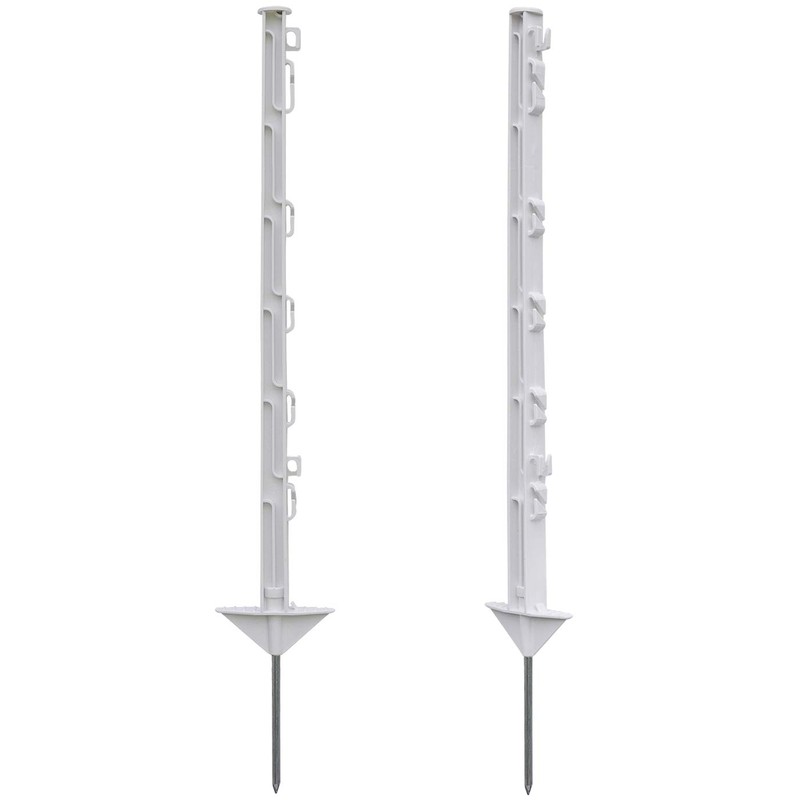 VOSS.farming 20 x Plastic Stakes, 74 cm, White Pasture Fence,