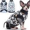 Idepet Cat Clothes Kitten Sweater Soft Kitten Shirt Cute Leopard