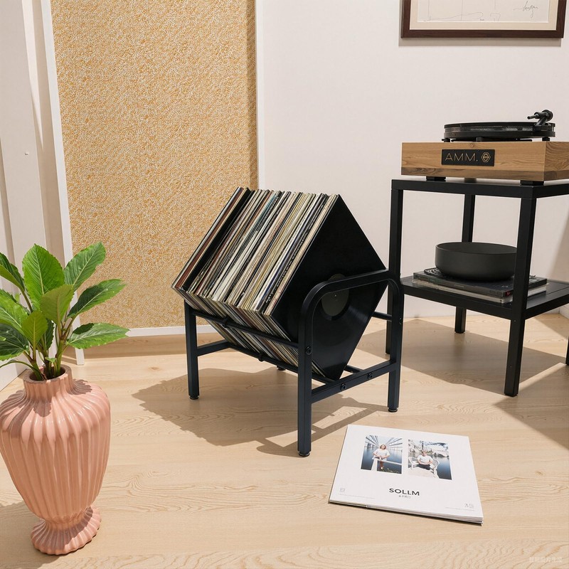 8OOKUAIO Vinyl Record Shelf - Heavy Duty Metal LP Holder