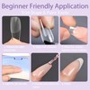AddFavor Square Nail Tips, 420pcs Soft Gel Nail Tips Square