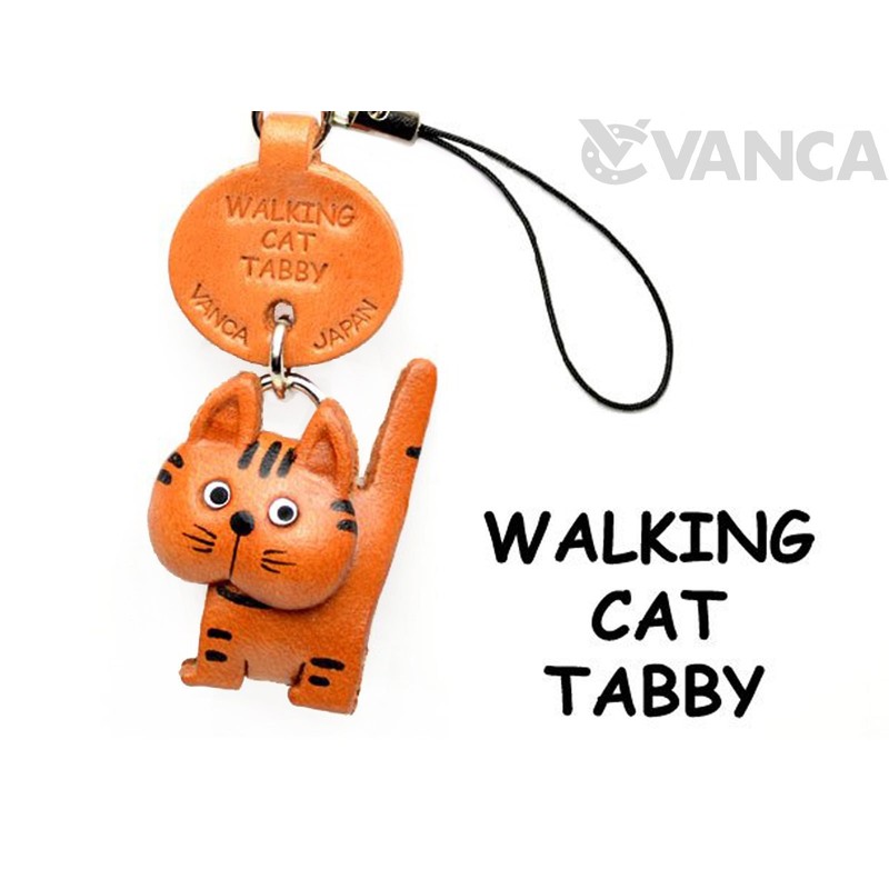 Genuine Leather Portable Cat Strap Petite Toraneko-chan Aruki VANCA CRAFT