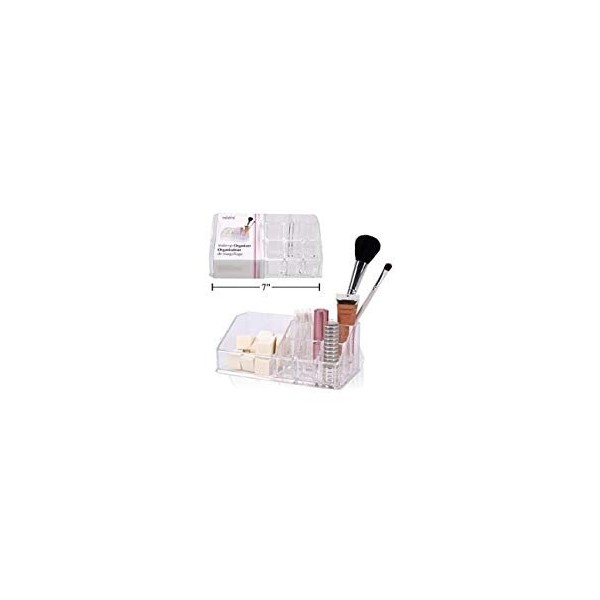 Clear Plastic Make-Up Organizer - 6.5 x 3.5 Inches