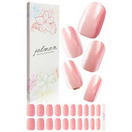 Gradient Nails jelmain Gel Nail Stickers, Curing Type, Just Stick On, Self-Nail, Gelmine, Pink (Glitter x White Pink)