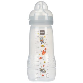 MAM Fläschchen mit Schnuller, bedruckt, 330 ml, Orange