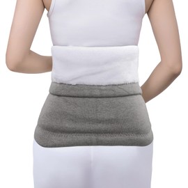 Faxianther Women's Men's Kidney Warmer Elastic Windproof Warm Soft Cotton Abdominal Warmer Back Warmer Heat Belt Winter Body Warmer Waist Support Hip Warmer Kidney Protection Waist Belt, darkgray