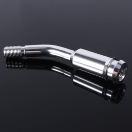 Acouto Gear Stick extension-5inch Gear Shifter Stick Lever Bend Extension Shift Knob Extender for T4 Silver