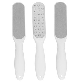FRCOLOR 3pcs Professional Foot File Double Sided Exfoliating Scrub File Remover Peel for Pedicure Made of Stainless Steel Foot Care Tool Portable Hanging