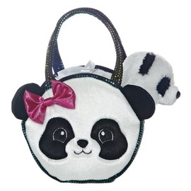 Aurora® Fashionable Fancy Pals™ Pretty Panda Stuffed Animal - On-The-go Companions - Stylish Accessories - Multicolor 7 Inches