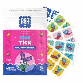 NATPAT TrailPatch Tick Repellent Stickers for Kids - All Natural Chemical Free Outdoor Bug Patch for Toddlers, Kids (48 Pack)