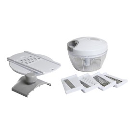 Pearl Metal Simplice Chopper & Grater Slicer & Julienne Set C-1065, White