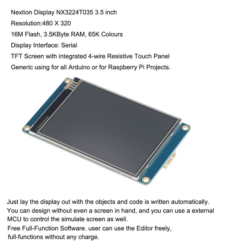Aihasd 3.5 Inch TFT 480X320 English Nextion HMI USART UART