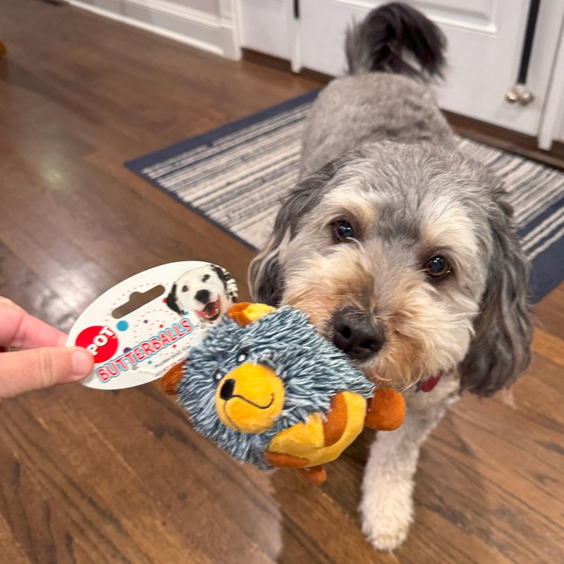 SPOT Butterballs Forest Animals Dog Toy-Soft, Stuffed, Squeaky, Plush Fabric