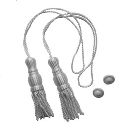 2-Pack Roller Window Shade HOURGLASS WHITE TASSELS with Screw Buttons