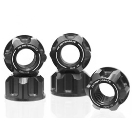 Autobahn88 Motorcycle Sprocket Nut Dress-up Kit, compatible with Ducati Superbike Superleggera V4 2020-2021 (Black) (Set of 6)