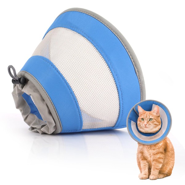 GoGoPaw Cat Cone, Breathable Cat Cone Collar Soft, Adjustable Cat