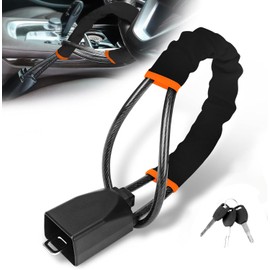 STHIRA® Bloqueo de Volante para Coche, Dispositivo de Bloqueo Antirrobo de Bloqueo del Cinturón de Seguridad Auto Universal con 3 Llaves para Automóvil, SUV, Furgoneta, Carro de Golf, Camión, Negro