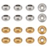 CRAFTYMELODY 40Pcs Stainless Steel Stopper Beads Gold Silver Rondelle Slider