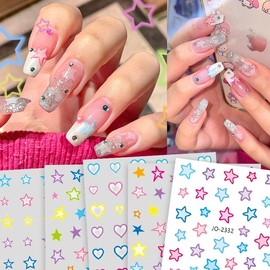 [Overseas] Nail Art Stickers, Character Nail Stickers, Nail Materials, Nail Art, Colorful Macaron Patches, Color Star Stickers, Free Size/Sticker 233 0 50ea