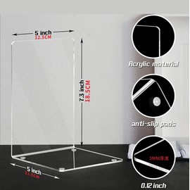 Bookends Acrylic Book Ends Clear Book Ends for Shelves Decorative bookends for Shelves Non-Skid Book End Heavy Duty Bookend Book Holders for Shelves Book Stoppers (8 pcs)
