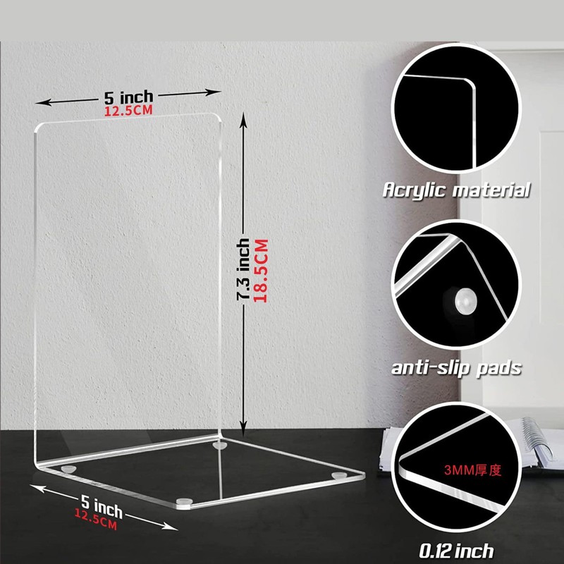 Bookends Acrylic Book Ends Clear Book Ends for Shelves Decorative