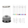 9pcs Screwdriver Set Flathead CrossHead Screwdrivers Kit with Rotating Base