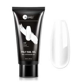 AIJIMEI Clear Poly Nail Gel Poly Nail Extension Gel Clear Builder Nail Gel for Nail Beauty Poly Extension Gel for Nail Trendy Nail Art Design Salon DIY at Home for Nail Art Beginner(30ml/1fl.oz)