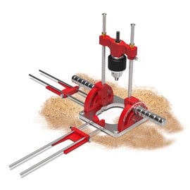 Multi Angle Drill Guide, Self-Centering Portable Drill Guide, Adjustable from 0° to 60°, Drill Guide for 1/16" - 1/2" Power Drills, Drill Guide for Hand Drill with Drill Chuck & Key