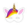 Unicorn Half Face Mask EVA Animal Fancy Dress Costume Accessory