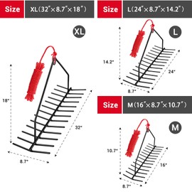 YIVIKPE 24" Aquatic Weed Rake, 8.6" Steel Rod Lake Weed Cutter, One-Piece Welding, No Assembly Required, Lake Weed Rake for Pond Beach Landscaping, Perfect Tie Hole, 30ft Thicker Rope and The Net