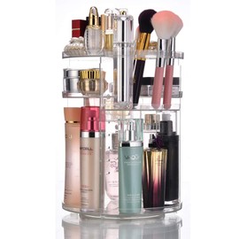 JSBelle Organizador de Maquillaje, 360 Grados de rotación Organizador de Maquillaje Caja