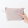 MUJI 84475696 Wrinkle Nylon Pouch with Gusset, Pink, M, Approx.