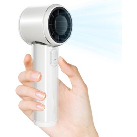 Portable Handheld Fan, 14000RPM High Speed Brushless Motor, 4 Speed Settings, Digital Display, 10 Hour Battery, White