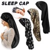 Sleep Cap Satin Silk Bonnet Wrap Hat for Long Hair,
