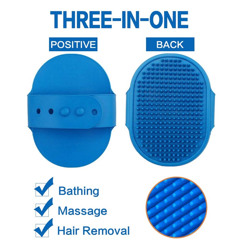 Aoche Dog Bath Brush Pet Bath Comb Brush Soothing Massage