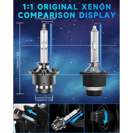 SENROBO Fit for Lexus 2008 2009 2010 2011 2012 LS600 LS600H LS600HL 2006-2015 IS250 IS350 D4S HID Xenon Headlight Bulbs, High Low Beam Light Bulb, 8000K White Blue, Pack of 2