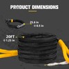 BUNKER INDUST 1.25"×20ft Kinetic Recovery Rope with 2 Soft Shackle