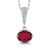 Gem Stone King 925 Sterling Silver Ruby Red Mystic Quartz
