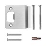 MOSECYOU Extended Strike Plate 2-1/4" x 2-1/4", Satin Nickel, Heavy