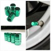 PS-AUTO 4x green aluminum wheel rim tire stem air valve