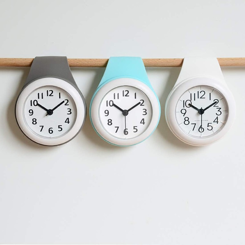 Bathroom Clock Waterproof Clock Wall Clock with Suction Cup Waterproof