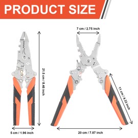 12 in 1 Wire Stripper, Pliers Electrician, 2025 Upgrade Multifunctional Electrician Tool, Cable Pliers for Stripping, Winding, Parting, Cutting, Clamping, Crimping