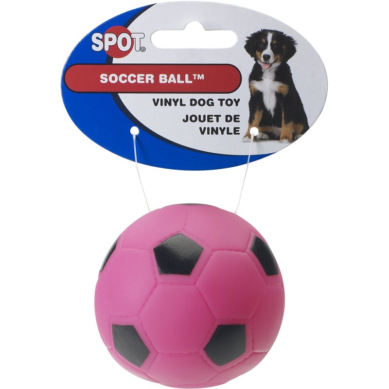 Ethical Vinyl Soccer Ball Dog Toy, 3-Inch (pink, green, yellow,