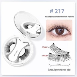 Magnetic False Eyelash Kit for Eyelash Extensions, 1 set of reusable glue-free false eyelashes, natural long, long-lasting and fluffy false eyelashes, suitable for women's make-up, natural make-up, easy to use, make-up tools Lightweight:_254