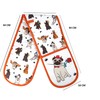 Sterling Sports®DOUBLE OVEN GLOVES MITT 100% COTTON FLORAL NOVELTY KITCHEN