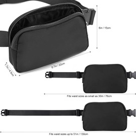Kakulan Small Durable Nylon Fanny Belt Bag for Men & Women – Lightweight, Water-Resistant Crossbody Waist Pack with Adjustable Strap, Hands-Free Phone & Wallet Storage, Perfect for Running & Hiking
